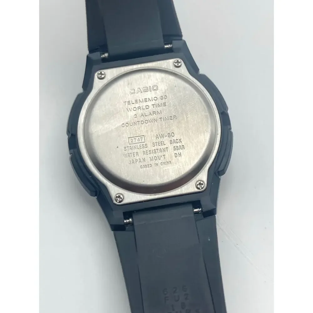 Casio Telememo Sports Analog Digital Combo Mens Watch 40mm - Adjustable -WR 50m
